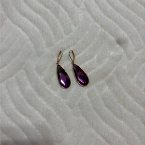 Nine West Purple Teardrop Earrings